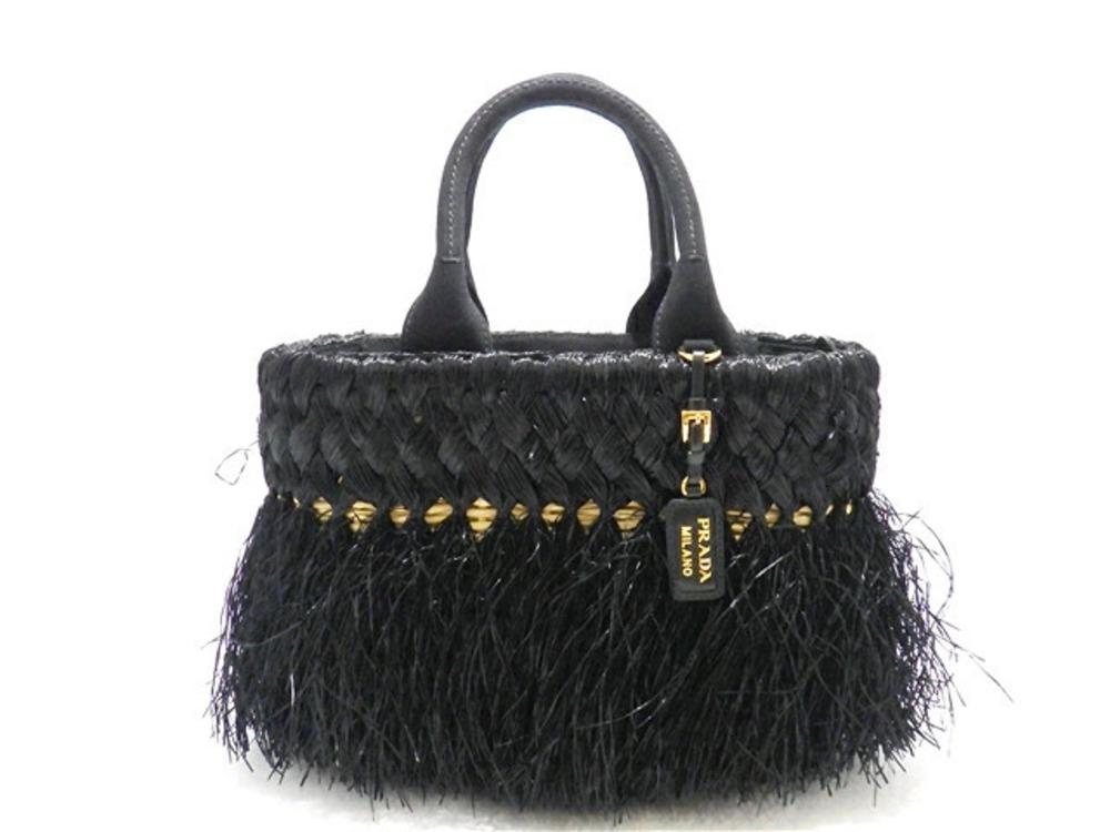 Prada bag shoulder Straw Tan